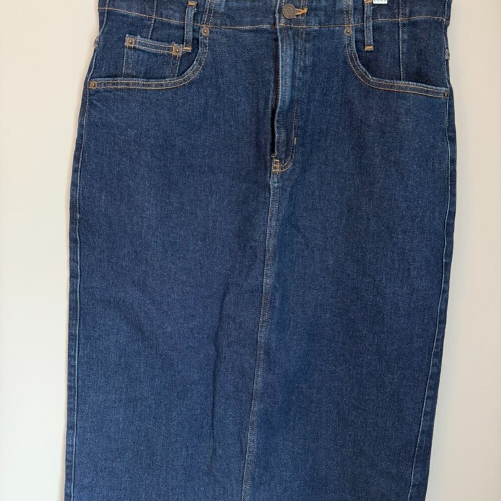 GAP Blue Denim Midi Skirt